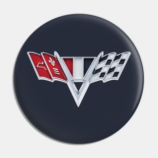 Chevy Flag Fender Eblem Pin