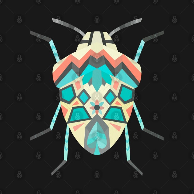 Geometric Tropical Beetle Bug in Digital by narwhalwall