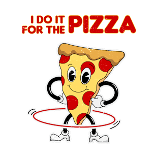 Funny Hooping Hula Hoop Fitness And Pizza T-Shirt