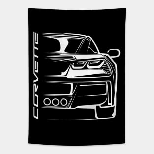 Corvette Stingray C7 Silhouette Tapestry