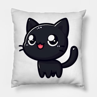 CUTE BLACK CAT Pillow