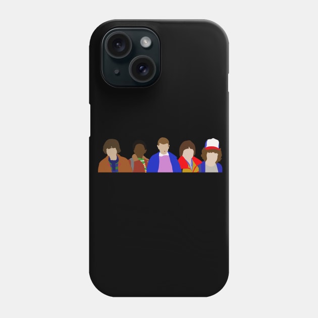 STRANGER THINGS SQUAD (Minimalist Print) Phone Case by tytybydesign