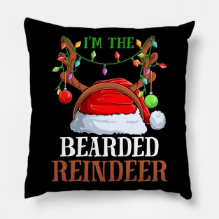 Im The Bearded Reindeer Christmas Funny Pajamas Funny Christmas Gift Pillow