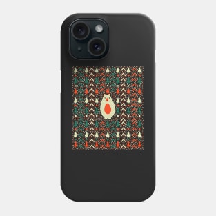 Bear, dots and Christmas trees Phone Case