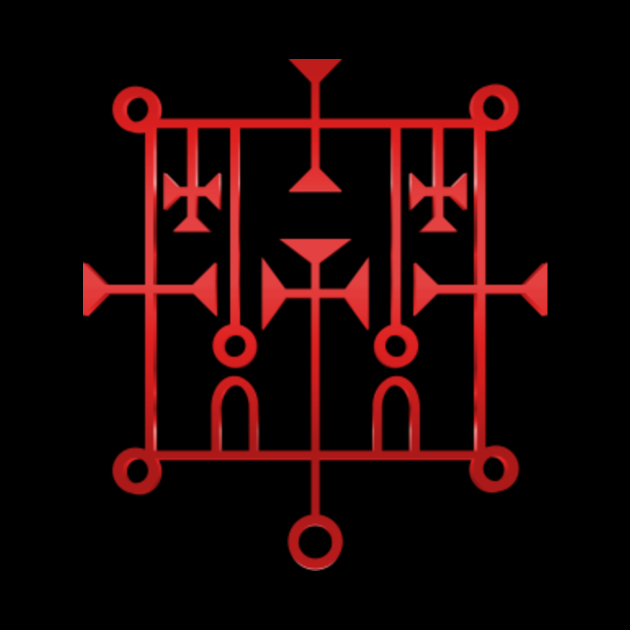 Duke Alloces Sigil Modern Ars Goetia Demonic Seal of Alloces in Red ...