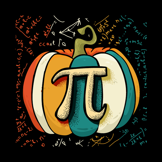 Pumpkin Pie Math Funny Halloween Thanksgiving Pi Day by folidelarts