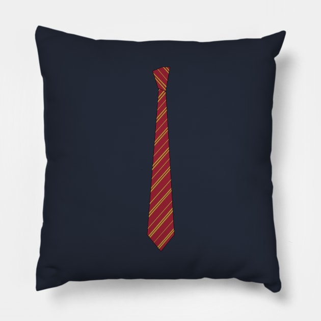 Red and yellow striped tie Pillow by GregFromThePeg