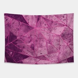 Pretty Pink and Purple Geometric Pattern Tapestry