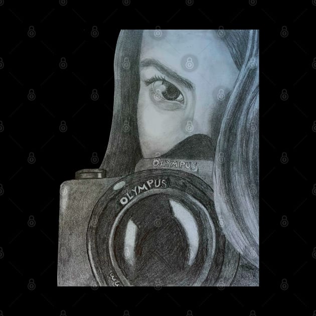 Camera Girl Sketch by Lady Lilac