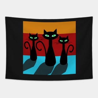 three black cats Tapestry