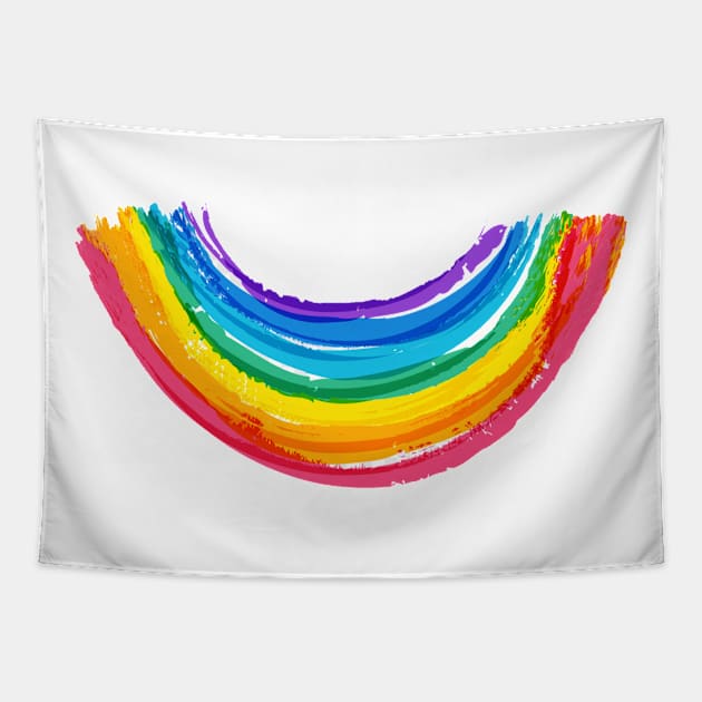 Rainbow Smile Rainbow Colors Tapestry by Studio Hues