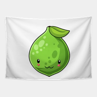 Kawaii lime fruit Tapestry