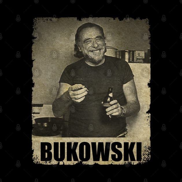 Charles Bukowski - RETRO BLACKWHITE by Wendyshopart