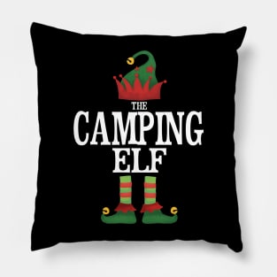 Camping Elf Matching Family Group Christmas Party Pajamas Pillow