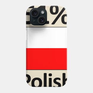 51% Polish Flag Funny Poland Heritage Phone Case