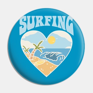 I LOVE SURFING Pin