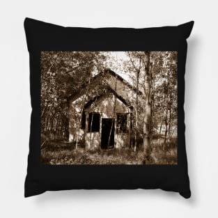 Abandoned one room school house Pillow