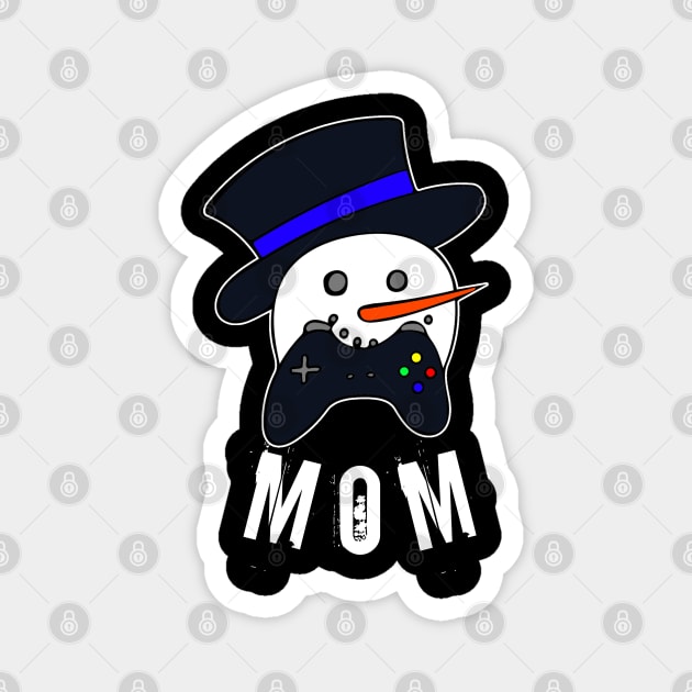 Snowman Face Gamer Mom Magnet by MaystarUniverse