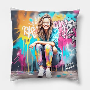 Smiling Artist Pillow