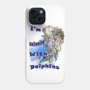 Swimming with Dolphins Phone Case