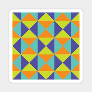 Colorful Triangles Pattern Magnet