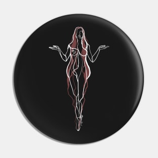 Single Line - Virgo (White) Pin