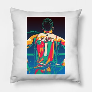 Devin Booker Phoenix Suns Vector Art Pillow