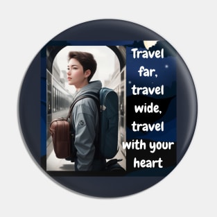 Travel far, travel wide, travel with your heart. Pin