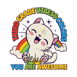 Third Grade Vibes You Are Awesome Back To School 3rd Grade T-Shirt