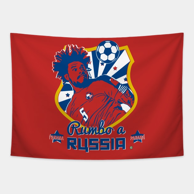 Panama 'Rumbo a Russia!' Tapestry by bumfromthebay