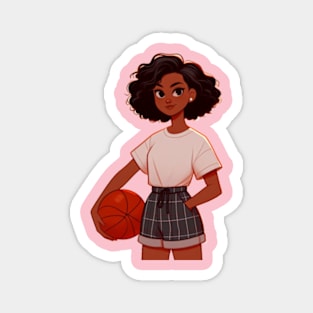 Female basketball player Magnet