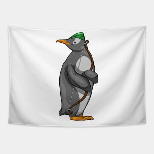 Penguin Archer Bow Tapestry