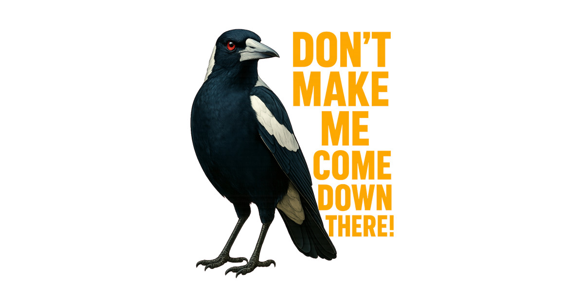 Australian Magpie – Funny Swooping Season Bird Art - Australian Magpie ...
