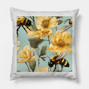 Honeycomb and Bee Pattern 7 Pillow