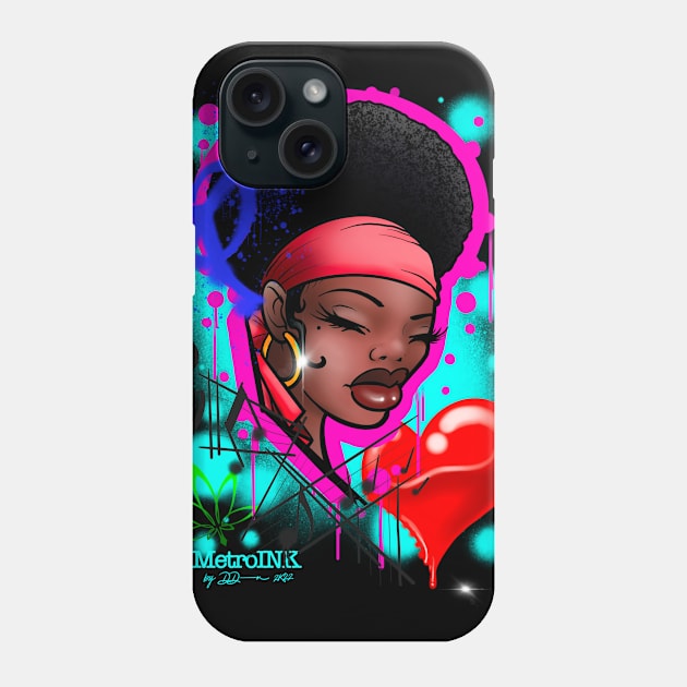 Peace, Love & Harmony Phone Case by MetroInk