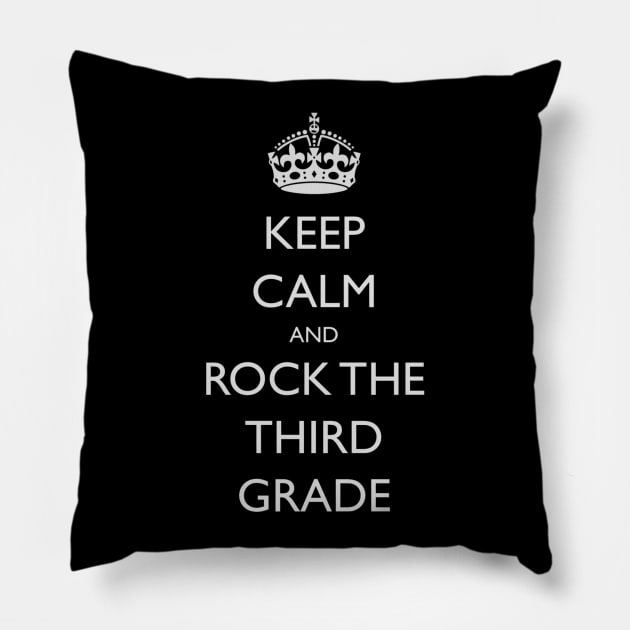 Keep Calm Back To School 3rd Grade Pillow by CoastalDesignStudios