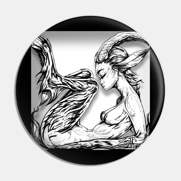 Capricorn / Shadow Box Pin by SuarezArt