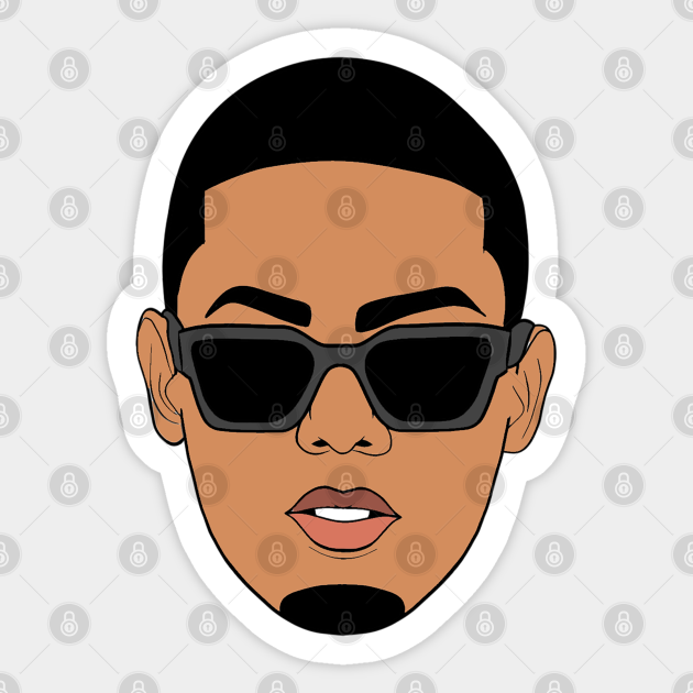 Myke Towers Face Cartoon - Myke Towers - Sticker | TeePublic Myke Towers Face Cartoon - Myke Towers - Sticker | TeePublic