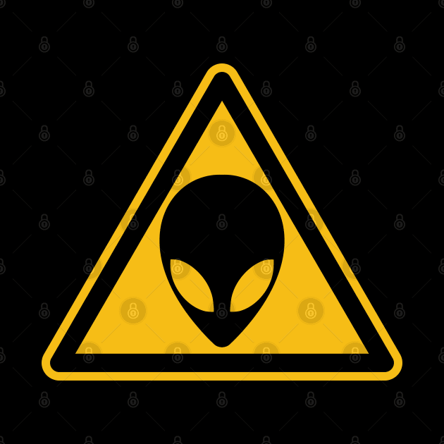 OldSalt Alien Caution Road Sign by OldSalt