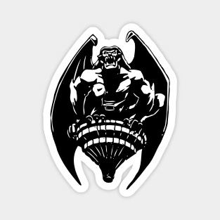 Gargoyles Goliath - Black and White Magnet