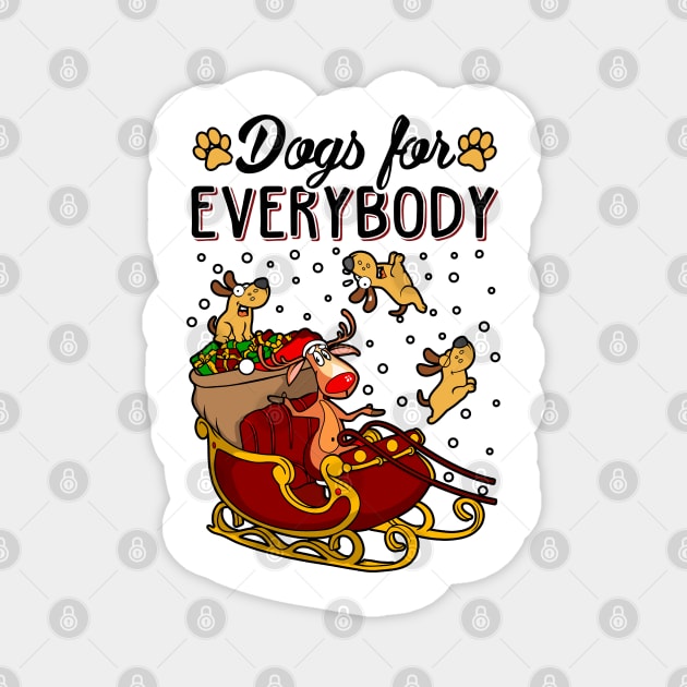 Dogs Ugly Christmas Sweater. Dogs For Everybody Matching Sweatshirts. Magnet by KsuAnn