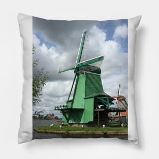 A Green Windmill Pillow