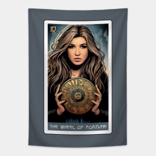 the wheel of fortune - house of anubis tarot card Tapestry