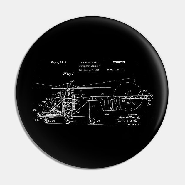 Helicopter Patent Blueprint I I Sikorsky Pin by Rebus28