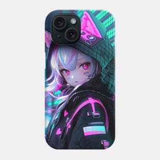 Neko anime girl Phone Case