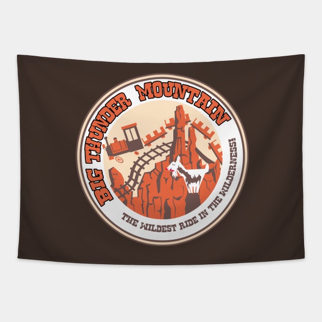 Big Thunder Mountain (rust and yellow) Tapestry by brodiehbrockie
