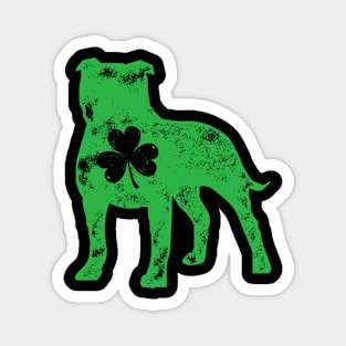 Pit Bull St Patricks Day Dog Shamrock Magnet