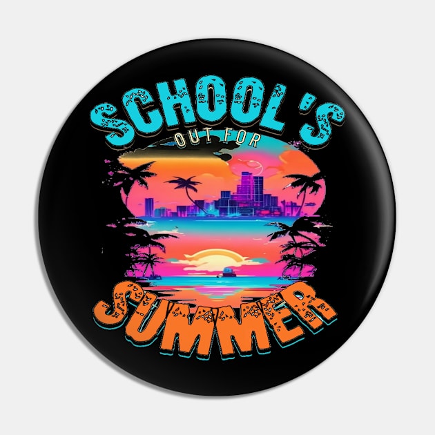 Out For Summer, Hello Summer Funny Surfer Riding Surf Surfing Lover Gifts Pin by Customo