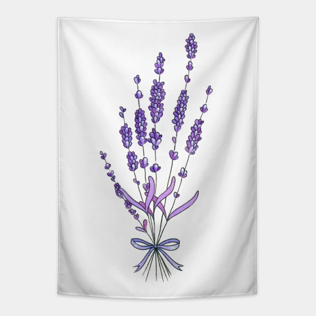 Lavender cutout Tapestry by Leonie Jonk