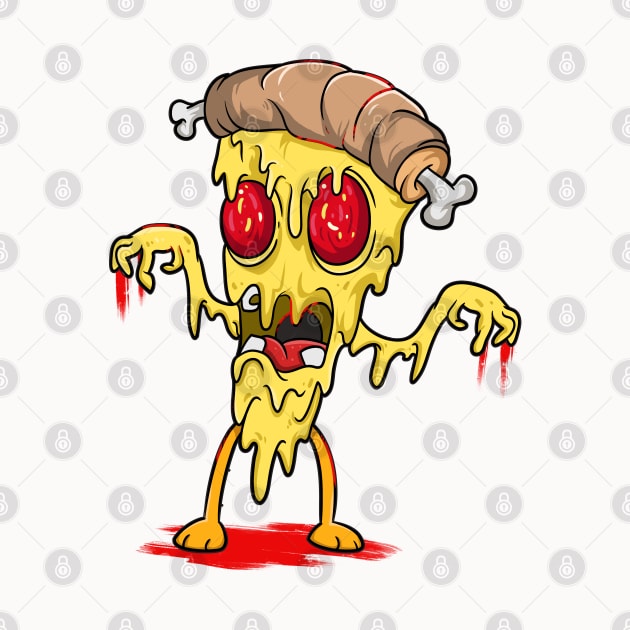 Cheesy Pizza Zombie by Trendy Black Sheep